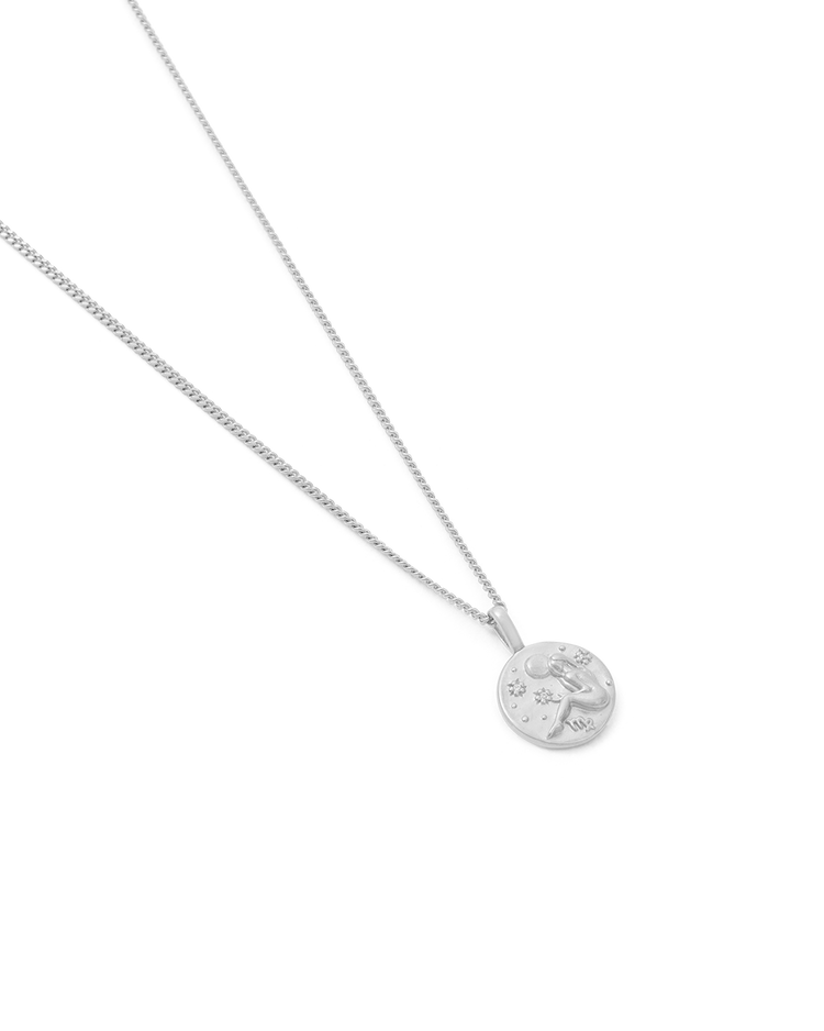 VIRGO PETITE ZODIAC NECKLACE (STERLING SILVER)