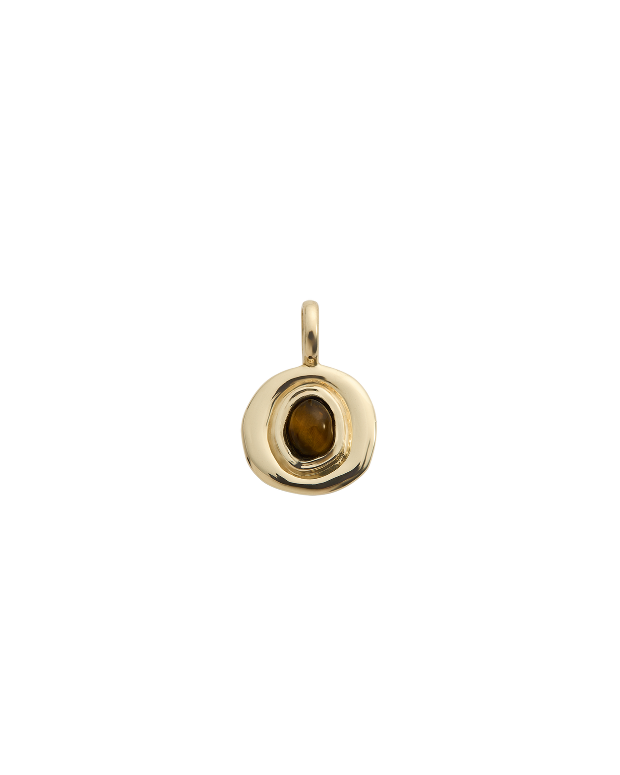 VOYAGER TIGERS EYE CHARM (9K GOLD) IMAGE 1
