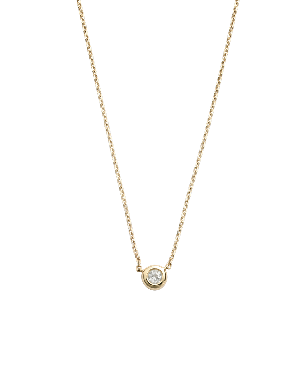 PETITE BIRTHSTONE NECKLACE (9K GOLD) APRIL