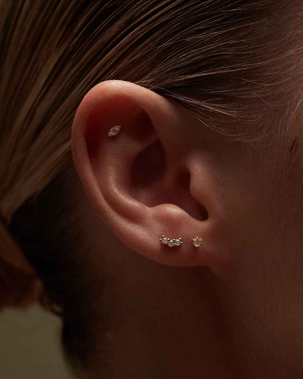 CONTOUR TOPAZ STUDS (GOLD) (TEST PROCESS) IMAGE 6