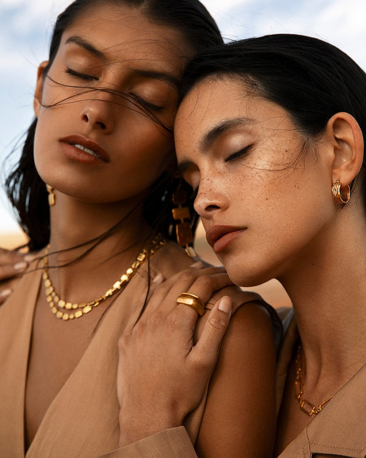 CASCADE NECKLACE (18K GOLD PLATED)