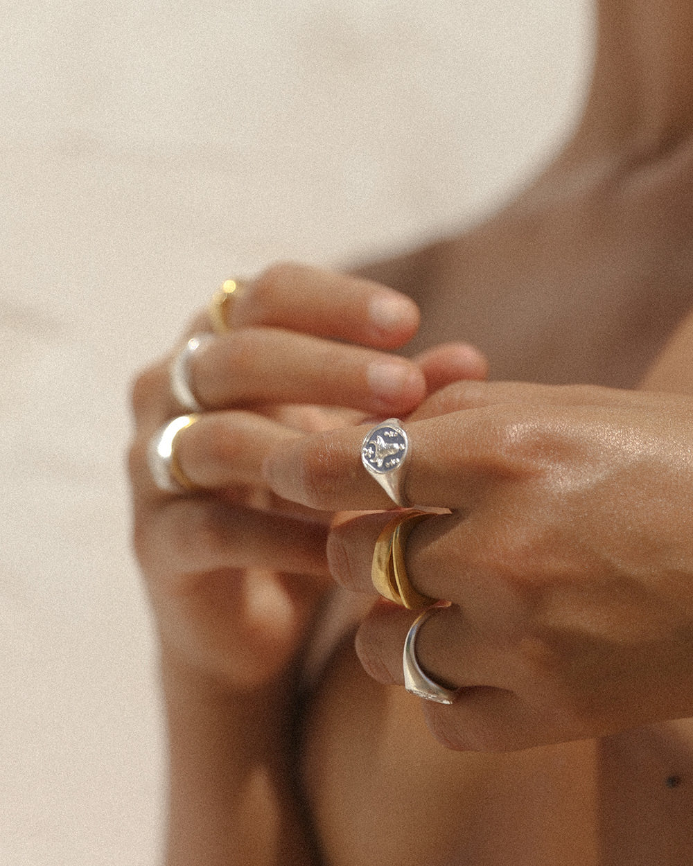 TAURUS SIGNET RING (STERLING SILVER) IMAGE 2