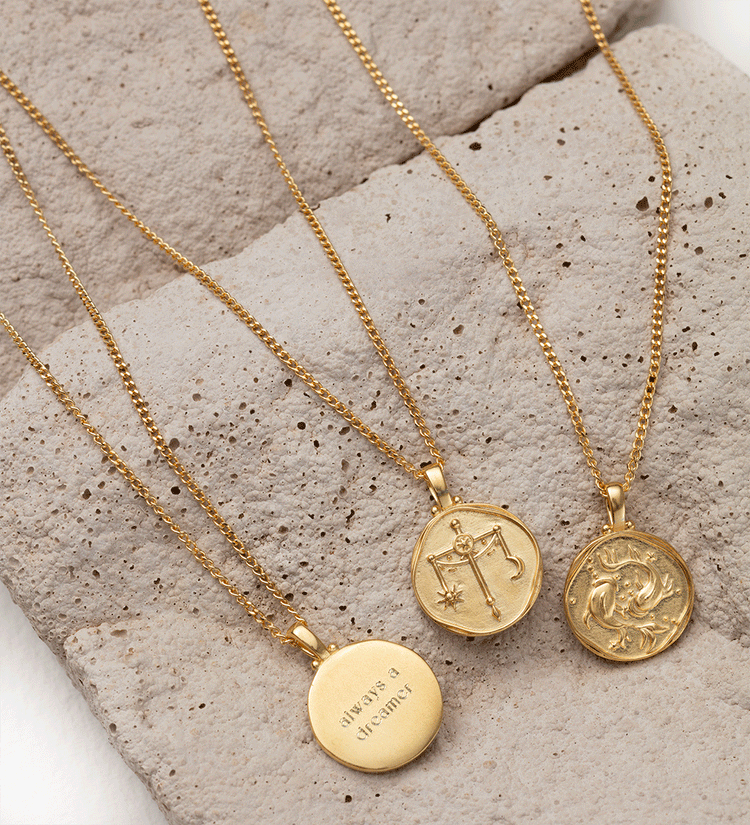 PISCES ZODIAC NECKLACE (18K GOLD VERMEIL)