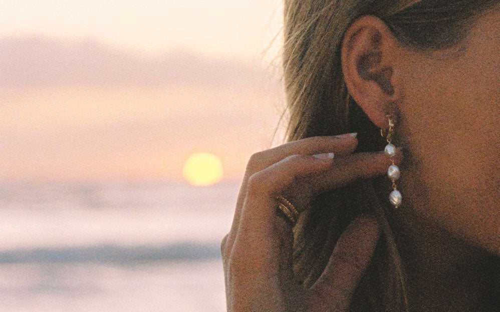 MOONRISE EARRINGS (18K GOLD PLATED) IMAGE 5