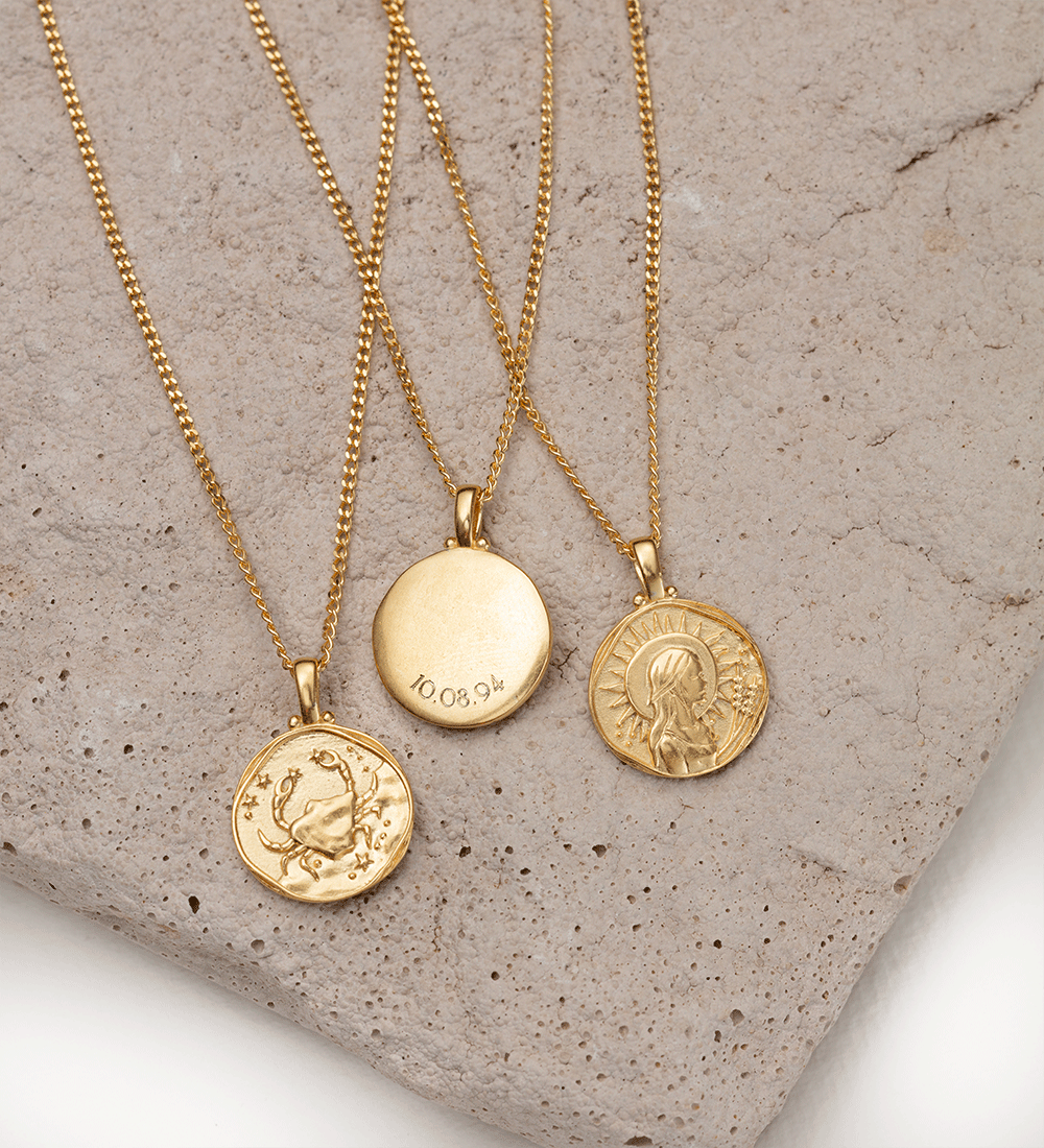 CANCER ZODIAC NECKLACE (18K GOLD VERMEIL) IMAGE 3