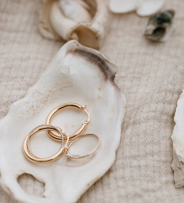 TIDAL HOOPS SMALL (18K GOLD PLATED)