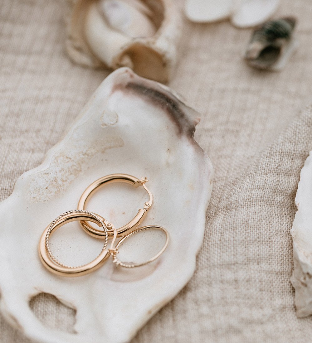 TIDAL HOOPS SMALL (18K GOLD PLATED) IMAGE 3