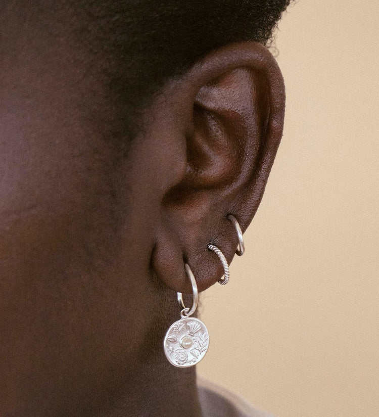 BY THE SEA HOOPS (STERLING SILVER)