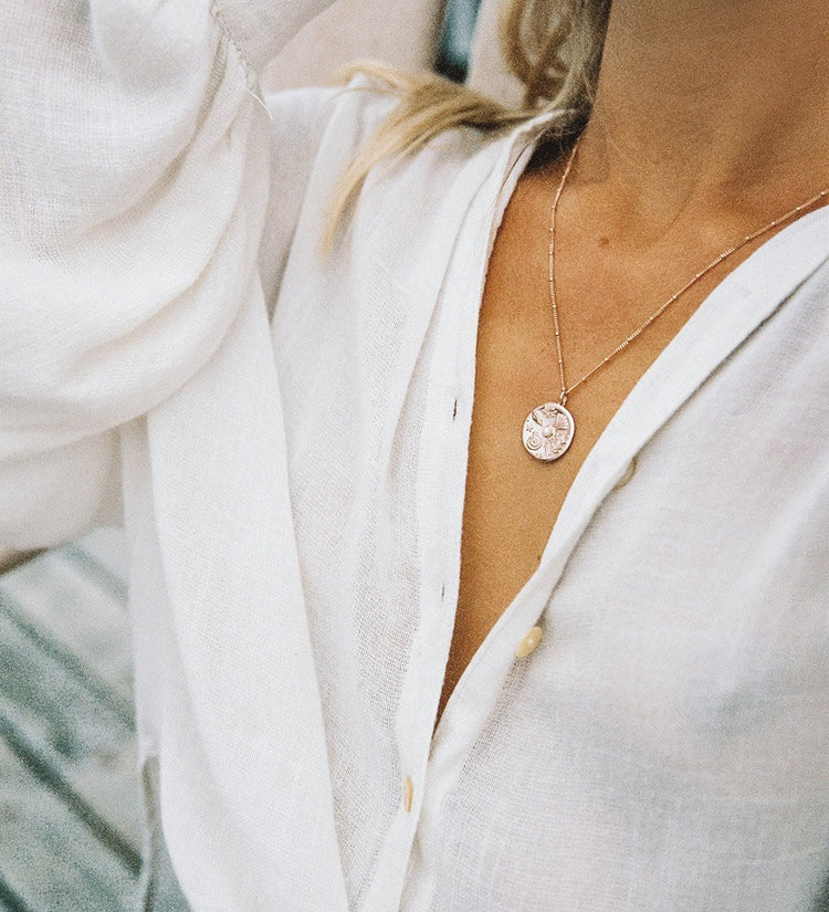 BY THE SEA COIN NECKLACE (STERLING SILVER) IMAGE 2