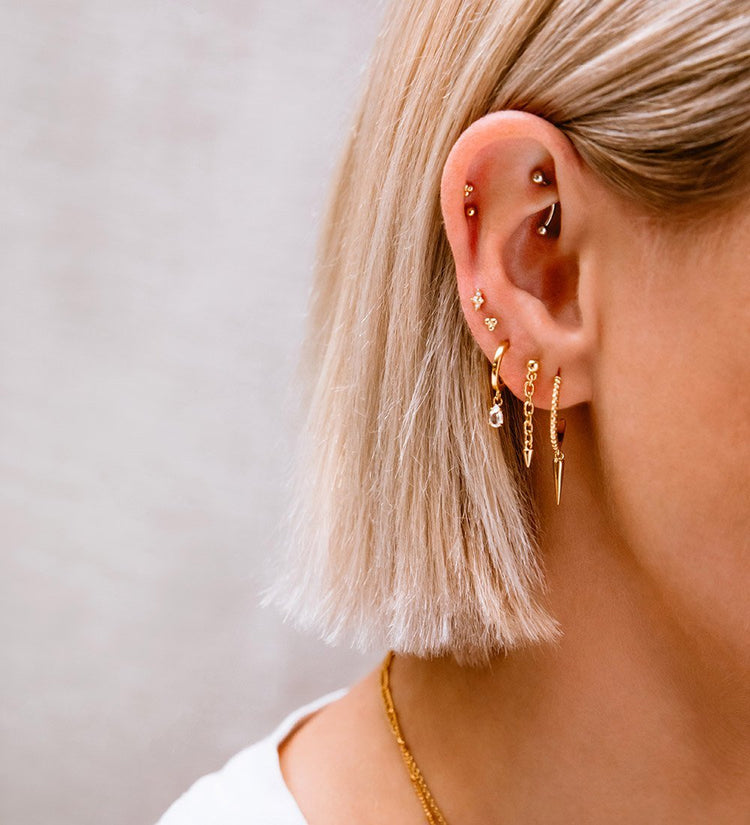 TEARDROP HOOPS (STERLING SILVER)
