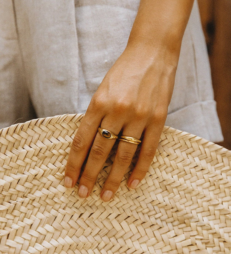 TIGERS EYE RING (18K GOLD VERMEIL) IMAGE 2
