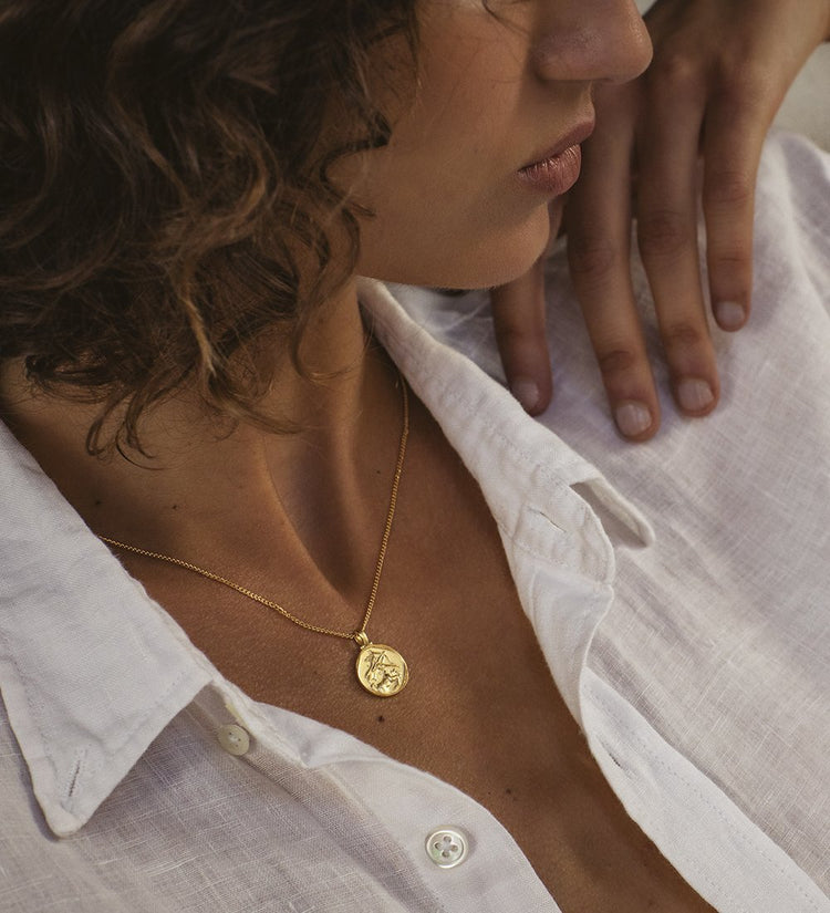 SAGITTARIUS ZODIAC NECKLACE (18K GOLD VERMEIL)