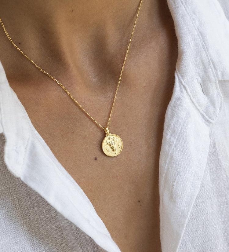 TAURUS ZODIAC (18K GOLD VERMEIL)