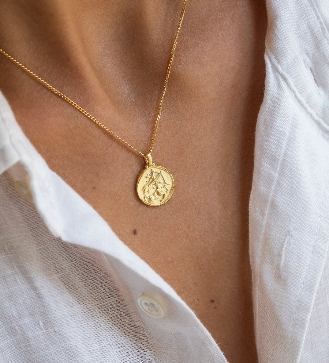 SAGITTARIUS ZODIAC (18K GOLD VERMEIL) IMAGE 2