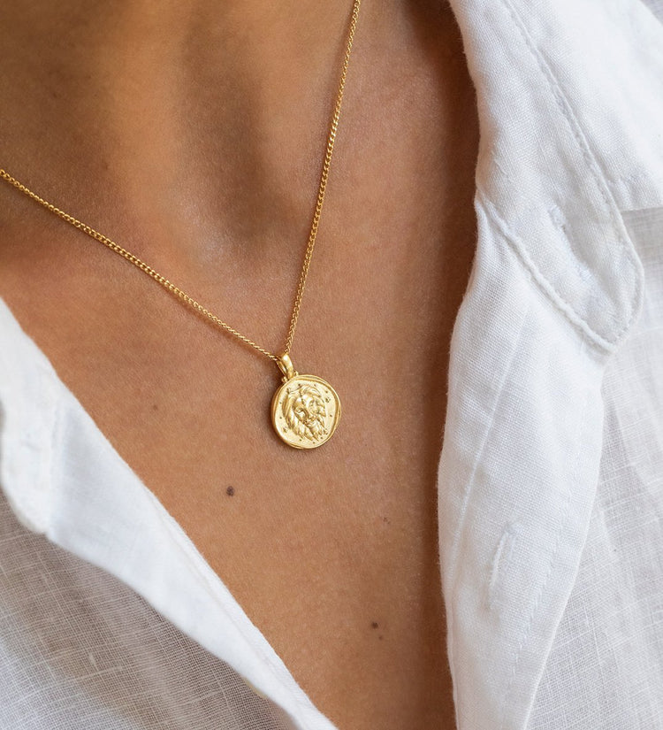 LEO ZODIAC NECKLACE (18K GOLD VERMEIL)
