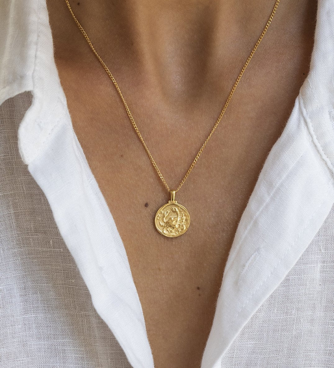 CANCER ZODIAC (18K GOLD VERMEIL) IMAGE 2