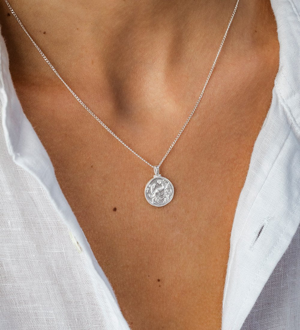 CANCER ZODIAC NECKLACE (STERLING SILVER) IMAGE 2