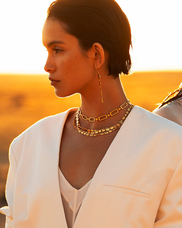 CASCADE NECKLACE (18K GOLD PLATED)