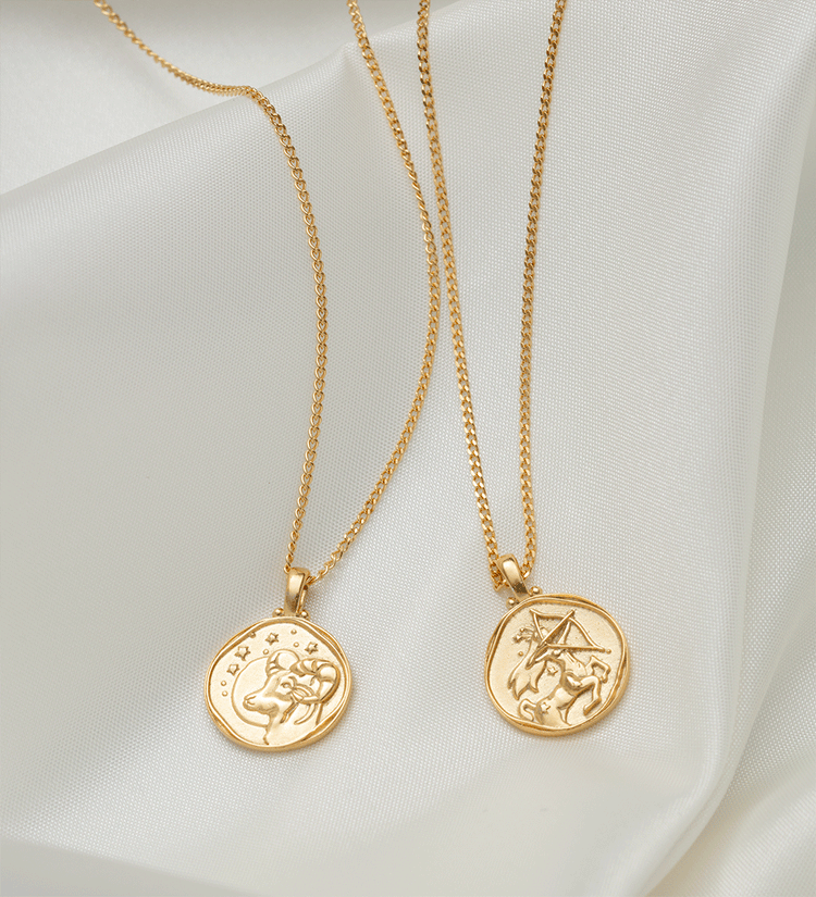 SAGITTARIUS ZODIAC NECKLACE (18K GOLD VERMEIL)