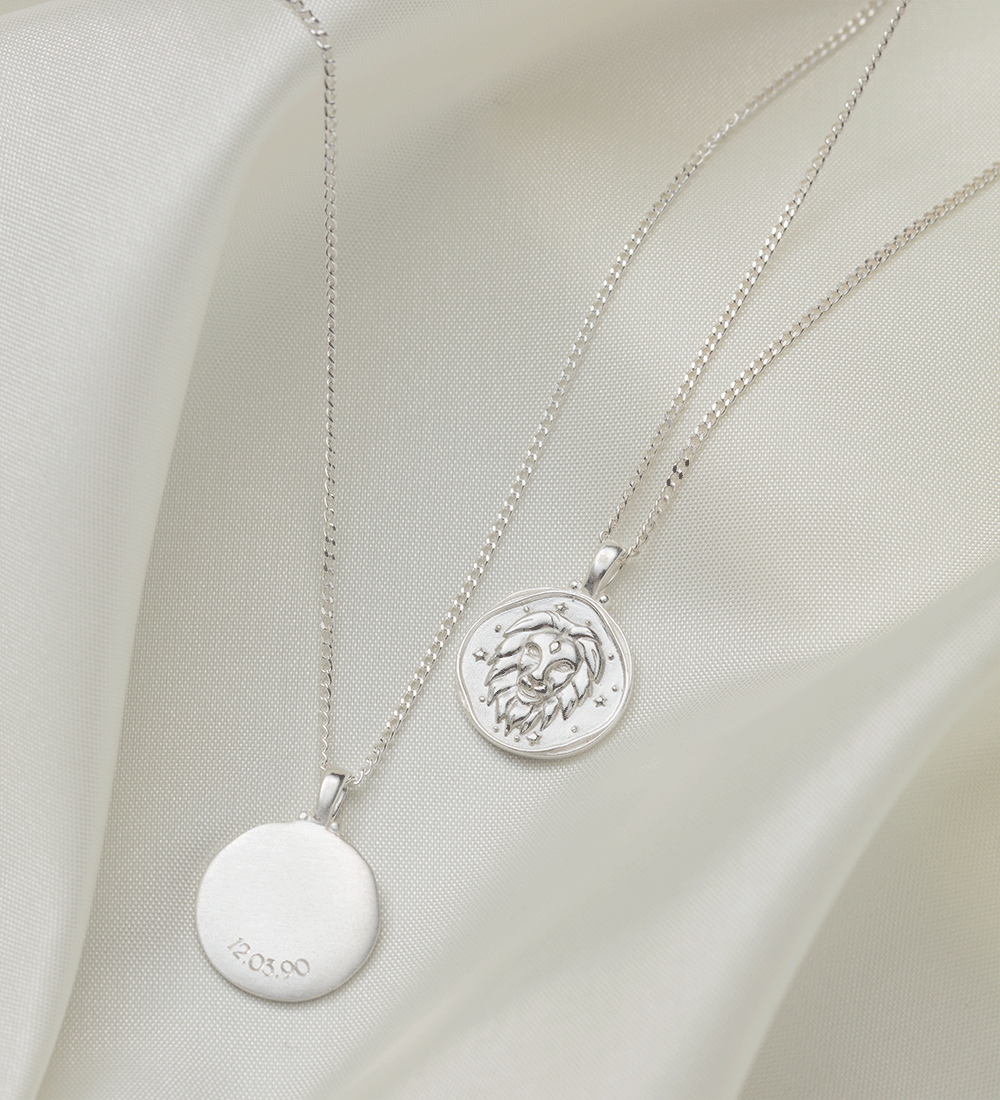LEO ZODIAC NECKLACE (STERLING SILVER) IMAGE 3