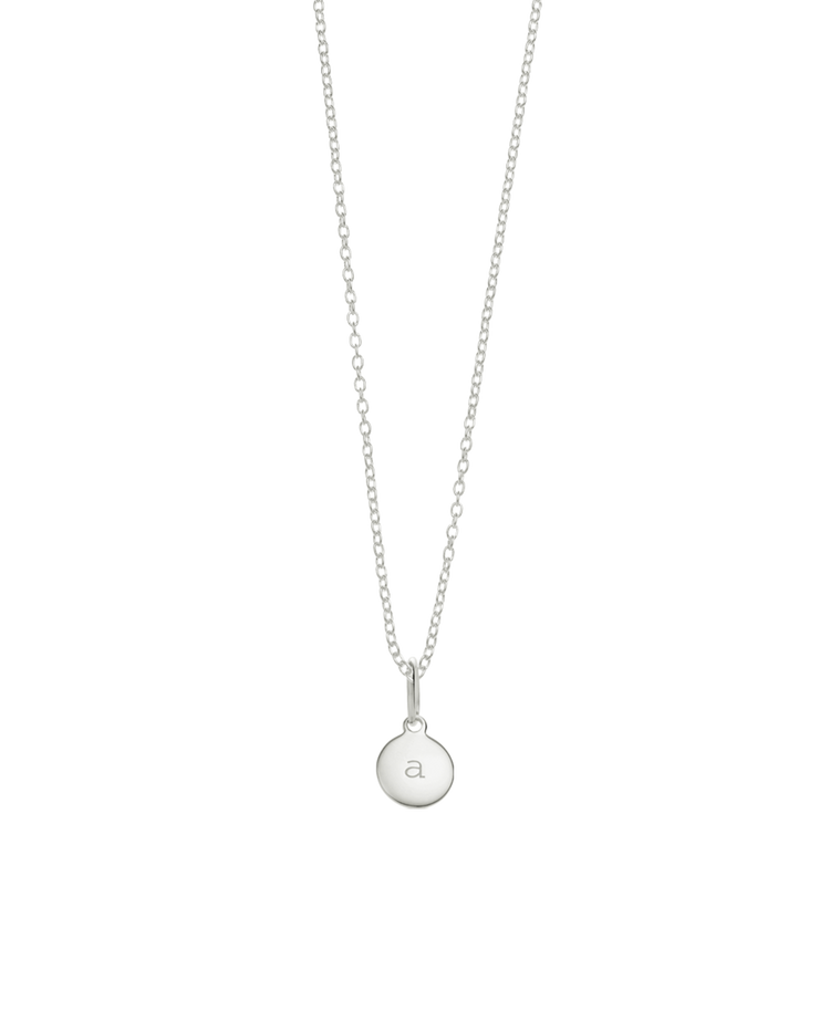 CIRCLE INITIAL NECKLACE A-Z (STERLING SILVER)