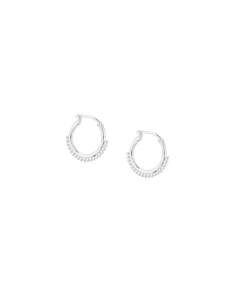 DETAIL HOOP EARRINGS (STERLING SILVER) IMAGE 1
