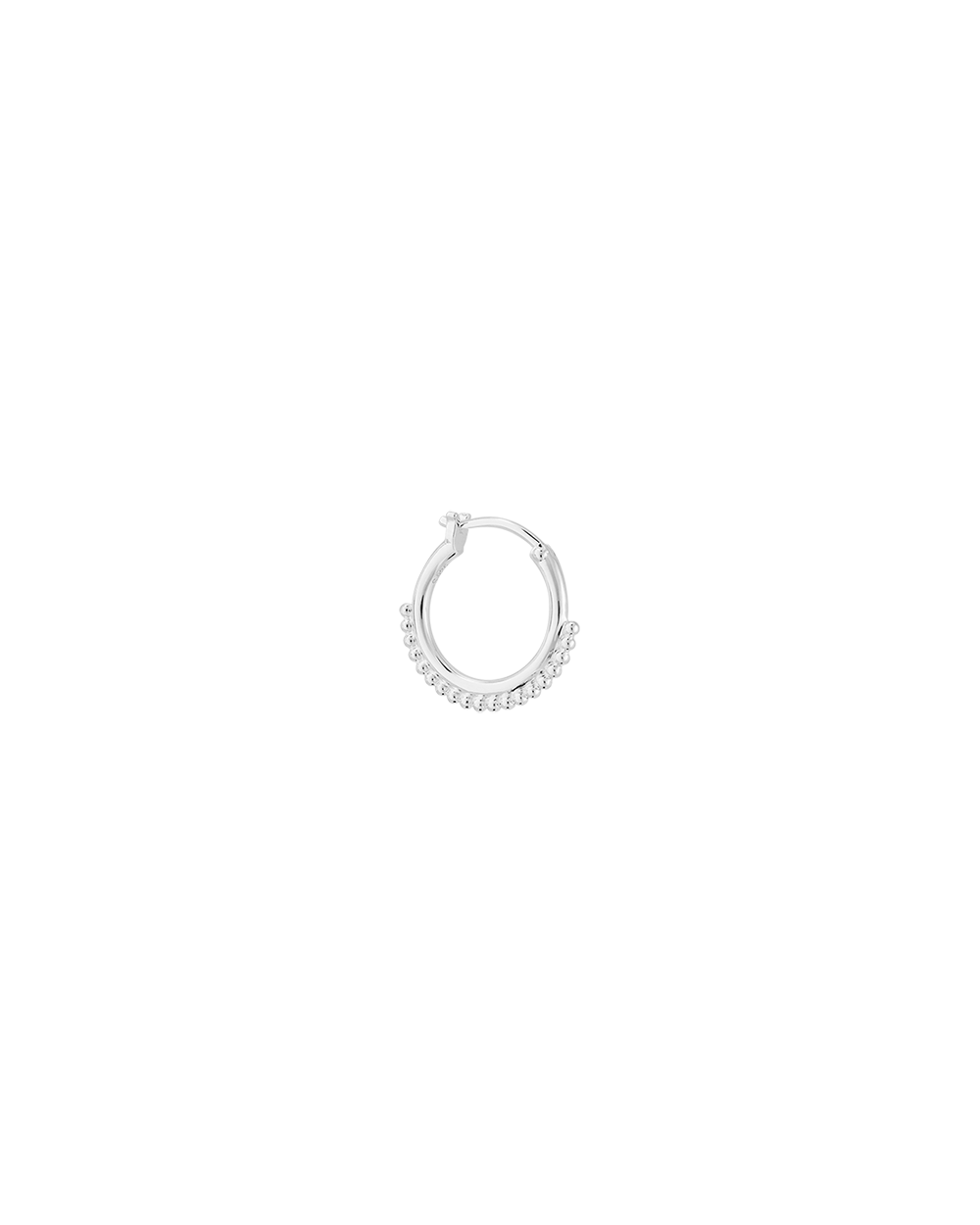 DETAIL HOOP EARRINGS (STERLING SILVER) IMAGE 5