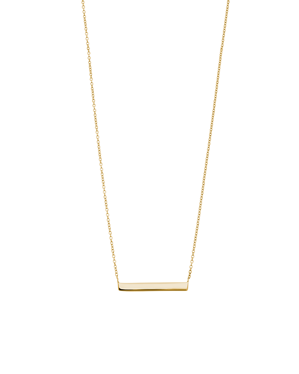 ENGRAVABLE BAR NECKLACE (18K GOLD VERMEIL) IMAGE 1