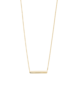 ENGRAVABLE BAR NECKLACE (18K GOLD VERMEIL) IMAGE 1