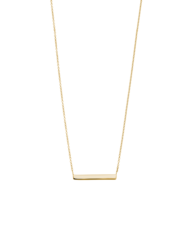 ENGRAVABLE BAR NECKLACE (18K GOLD VERMEIL) IMAGE 1