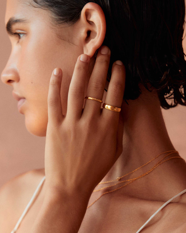 SUN LINES RING (18K GOLD VERMEIL)