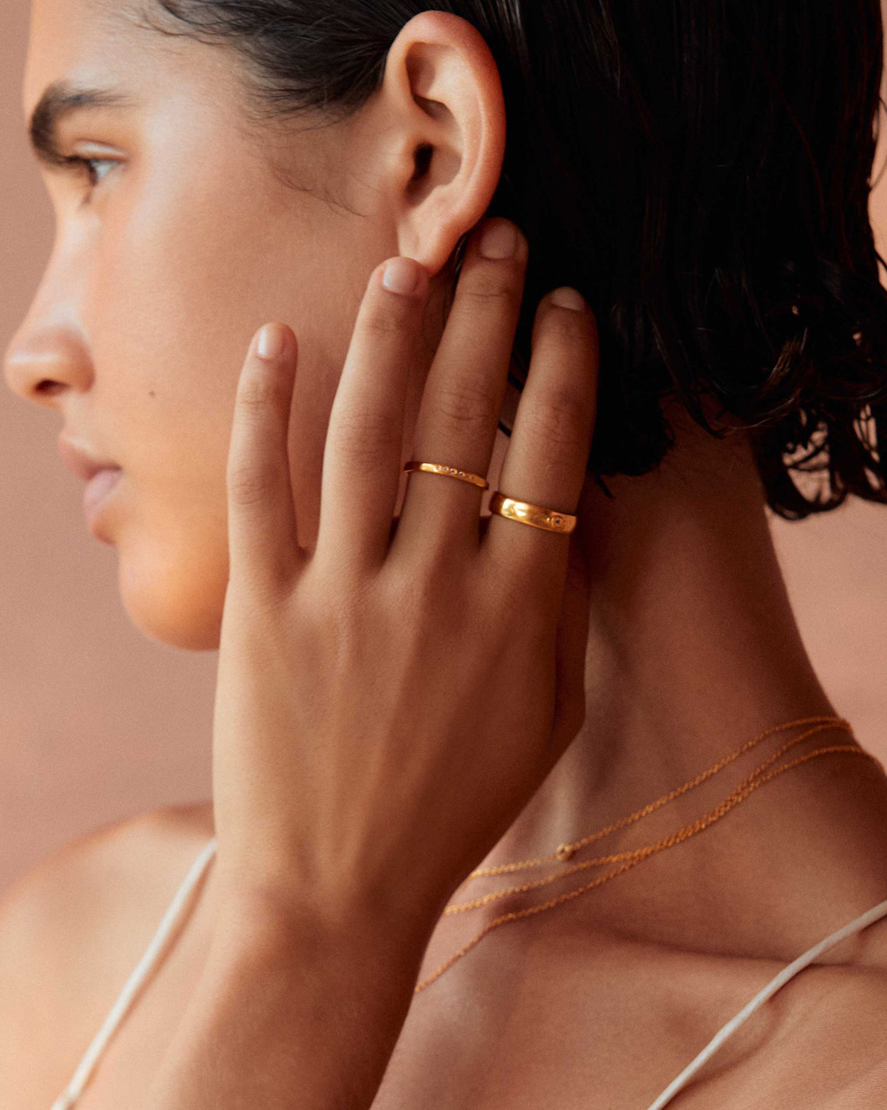 SUN LINES RING (18K GOLD VERMEIL) IMAGE 3