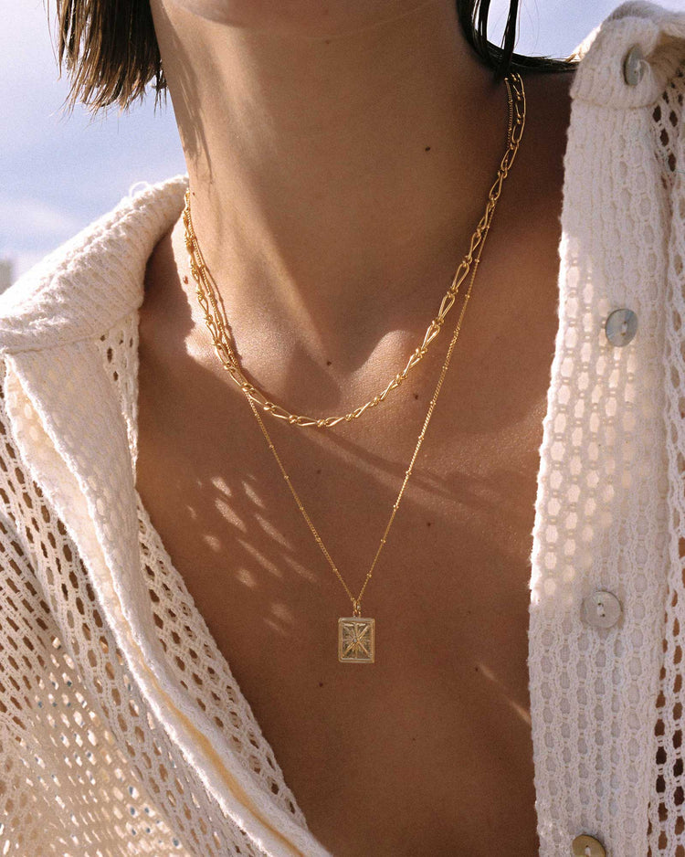 TRUE NORTH COIN NECKLACE (18K GOLD VERMEIL) IMAGE 2