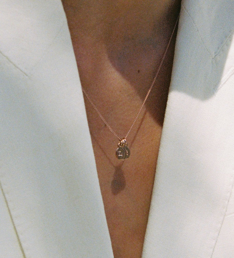 INITIAL NECKLACE A-Z (18K ROSE GOLD VERMEIL)
