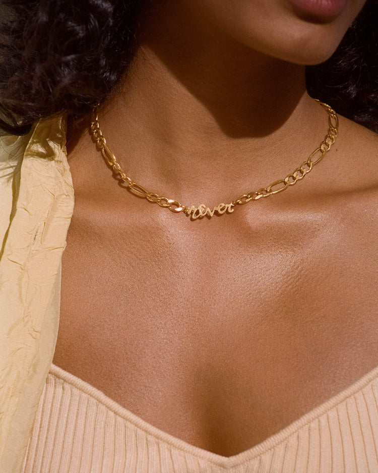 REVER CHAIN NECKLACE (18K GOLD PLATED)