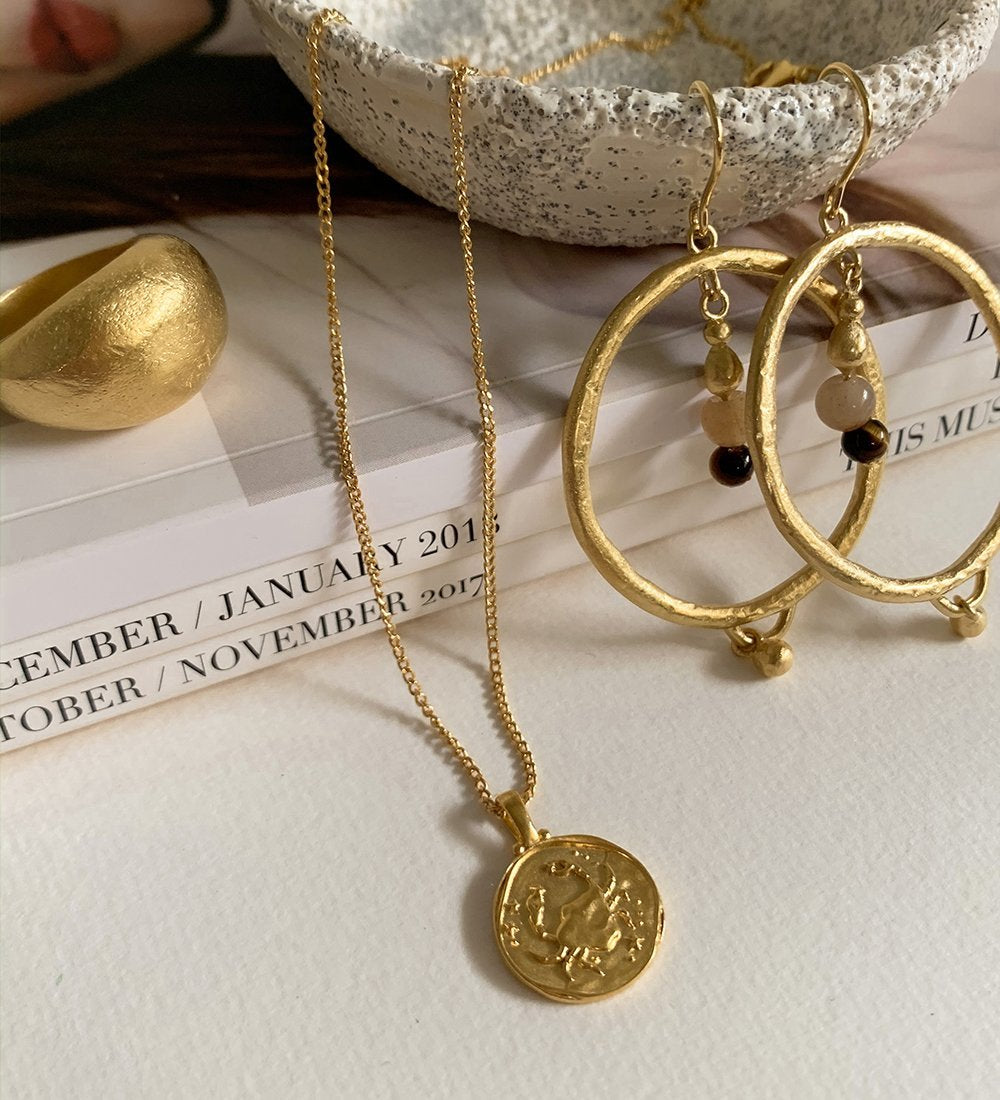 CANCER ZODIAC (18K GOLD VERMEIL) IMAGE 4