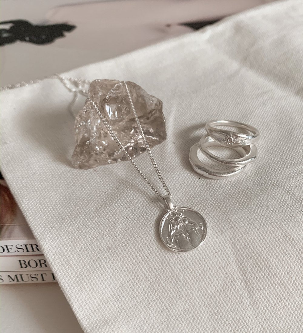 GEMINI ZODIAC (STERLING SILVER) IMAGE 3