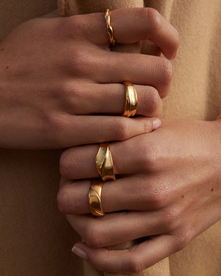 WAVE RING (18K GOLD VERMEIL) IMAGE 2