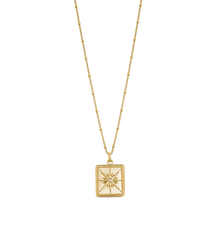 TRUE NORTH COIN NECKLACE (18K GOLD VERMEIL)
