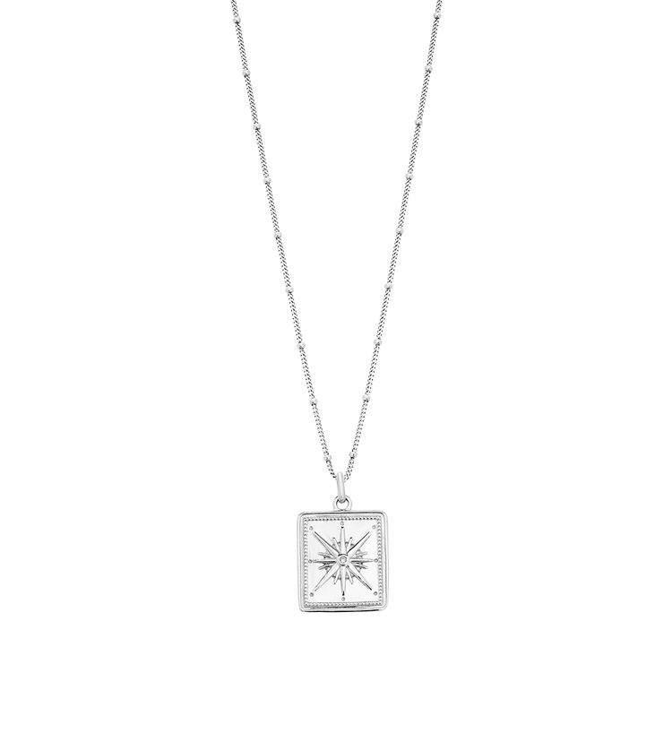 TRUE NORTH COIN NECKLACE (STERLING SILVER)