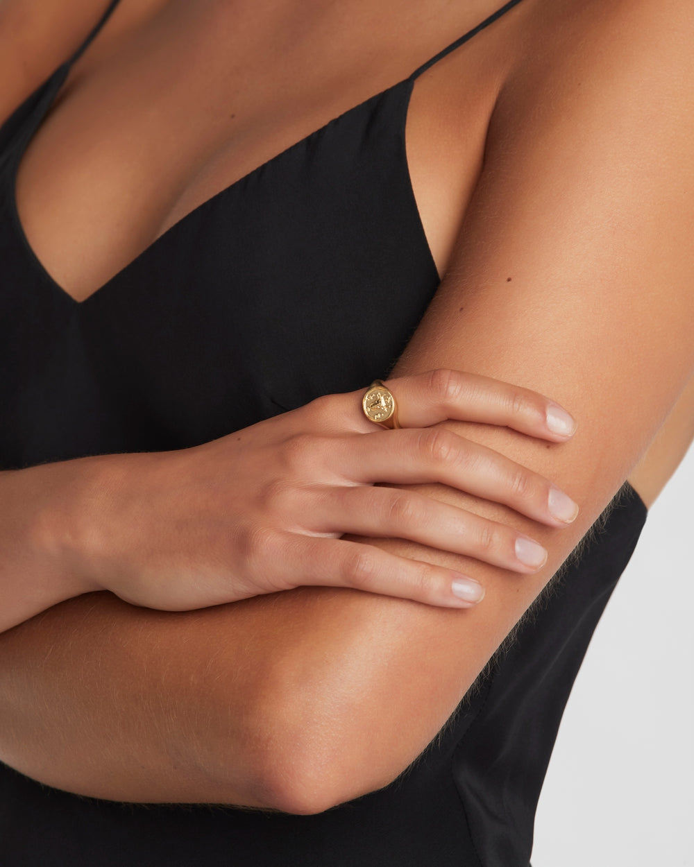 TAURUS SIGNET RING (18K GOLD VERMEIL) IMAGE 7