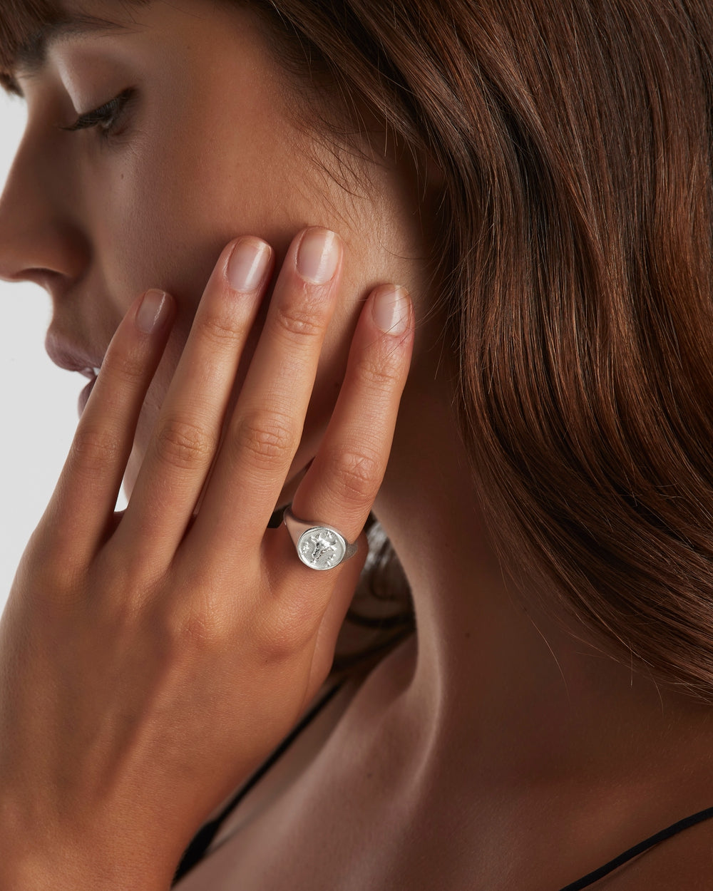 TAURUS SIGNET RING (STERLING SILVER) IMAGE 7