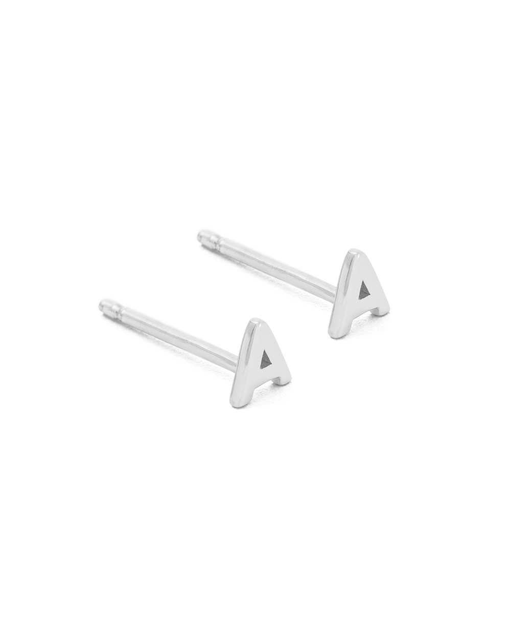INITIAL EARRINGS (STERLING SILVER) IMAGE 1