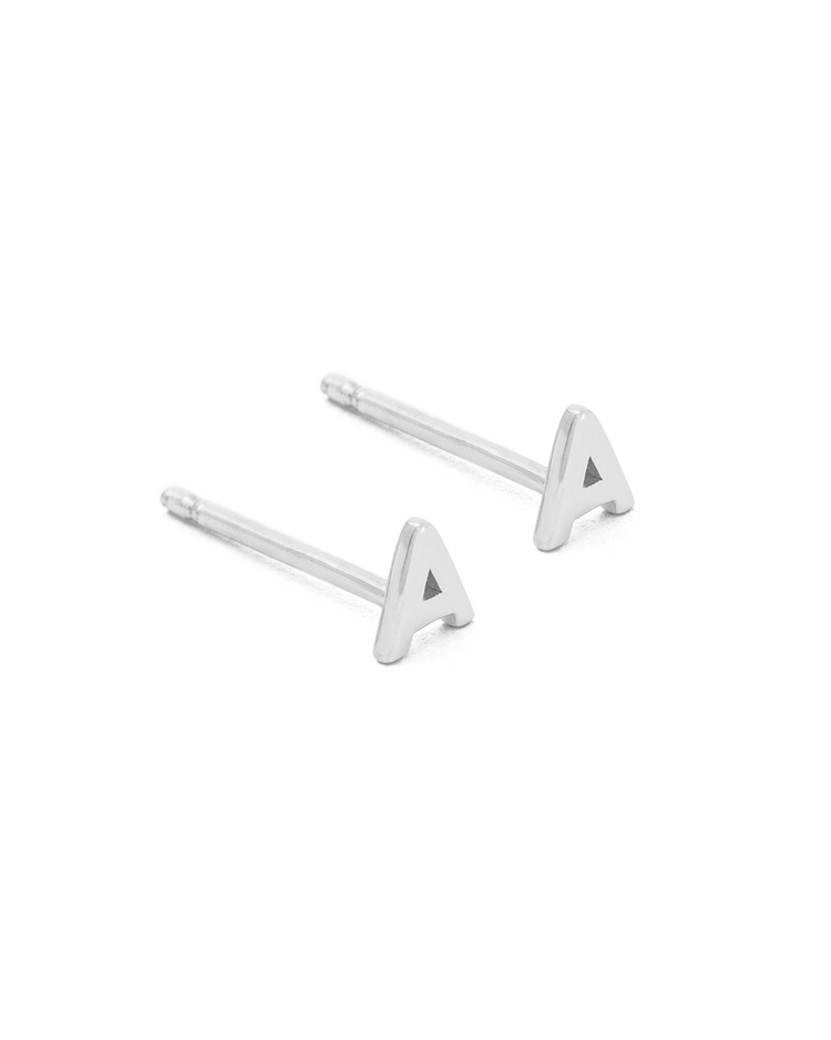 INITIAL EARRINGS (STERLING SILVER) IMAGE 1