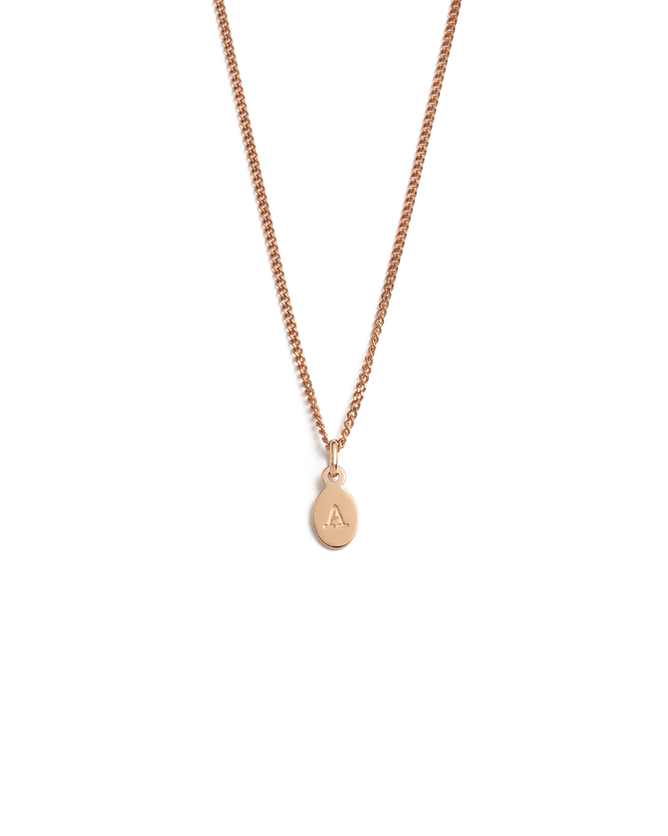 INITIAL NECKLACE A-Z (18K ROSE GOLD VERMEIL) IMAGE 1