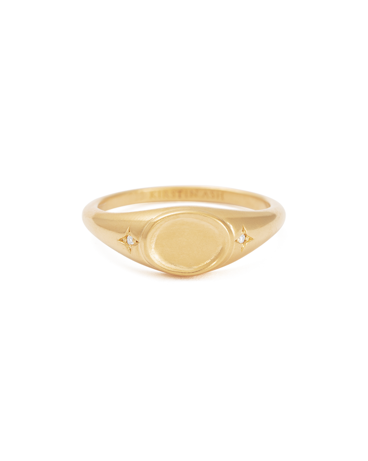 ALIGN SIGNET RING (18K GOLD VERMEIL)