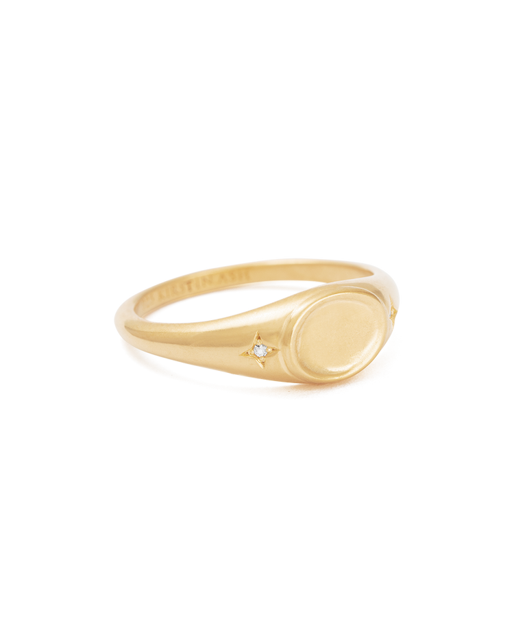 ALIGN SIGNET RING (18K GOLD VERMEIL)
