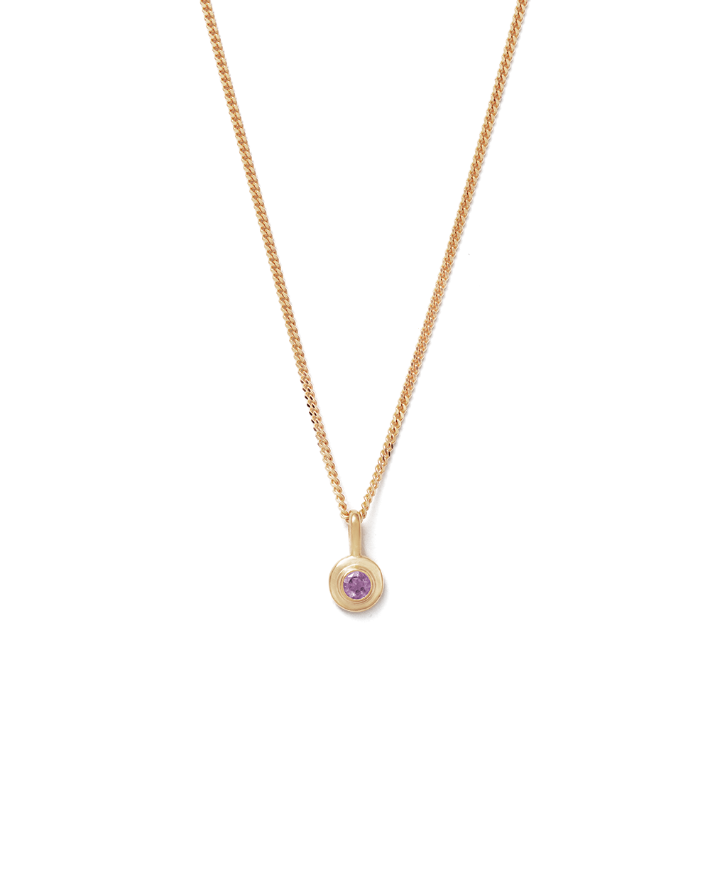 BIRTHSTONE NECKLACE (18K GOLD VERMEIL) FEBRUARY