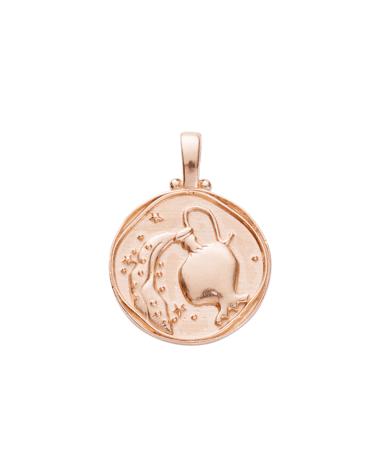 AQUARIUS ZODIAC (18K ROSE GOLD VERMEIL)
