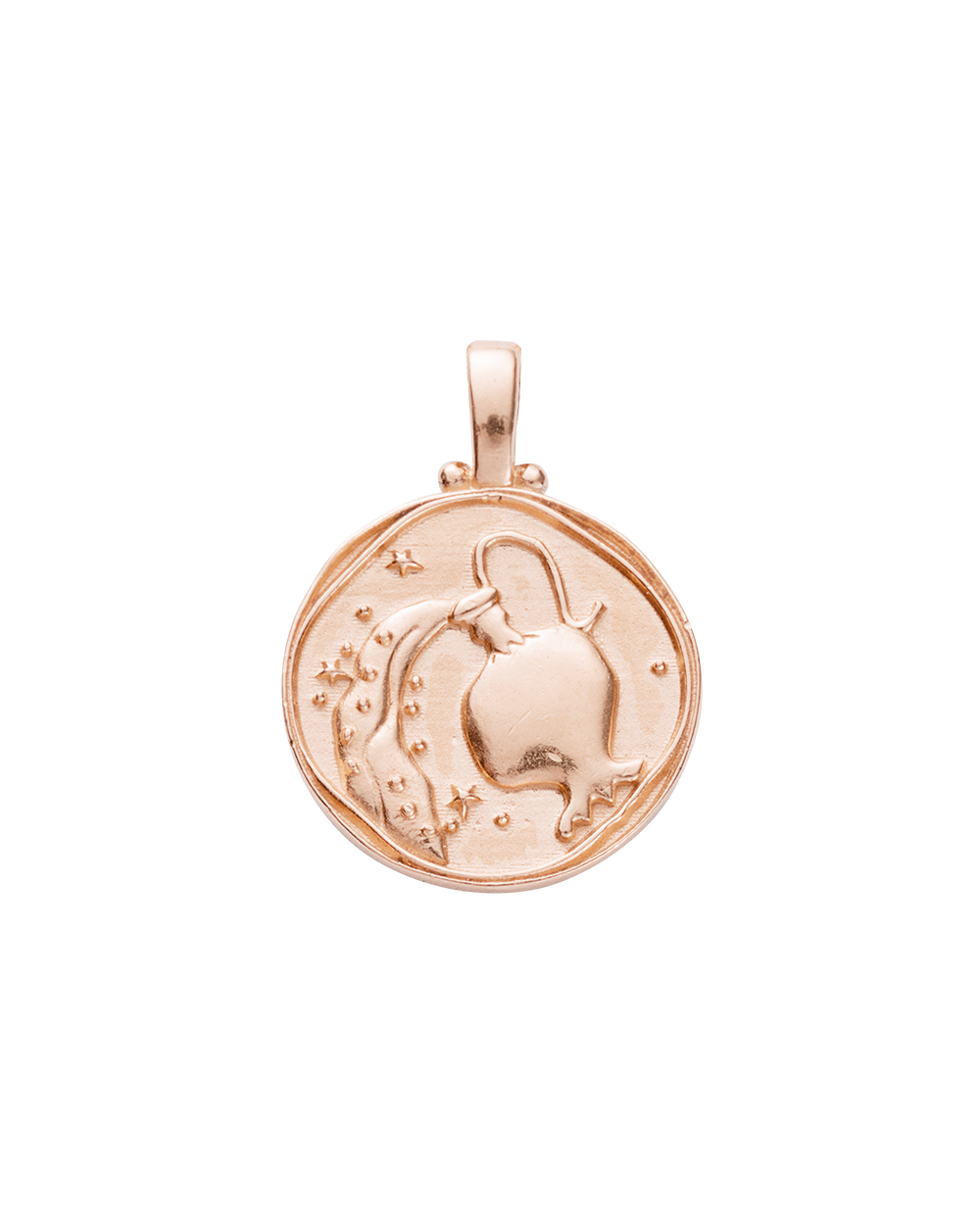 AQUARIUS ZODIAC (18K ROSE GOLD VERMEIL) IMAGE 1